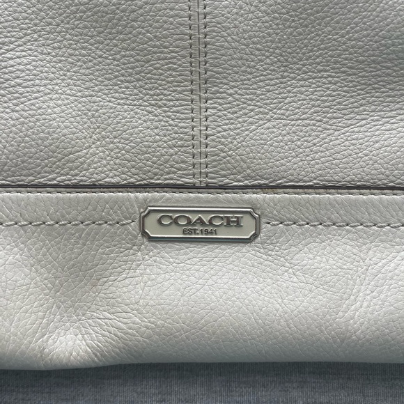 Coach Park Parchment Leather Satchel Carrie All Tote Bag - Picture 7 of 16